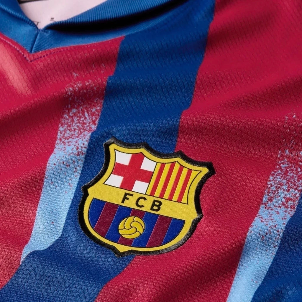 Camisa Barcelona IV 25/26 - Torcedor Nike Masculina - Azul e Grená
