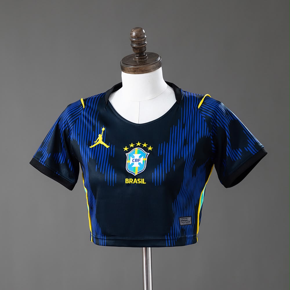 Cropped Seleção Brasileira Away 26/27 - Torcedor Nike Feminina - Azul e preta