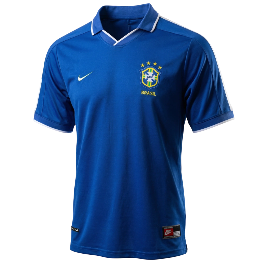 Camisa Seleção Brasileira Away 1997 - Nike Retrô Masculina - Azul