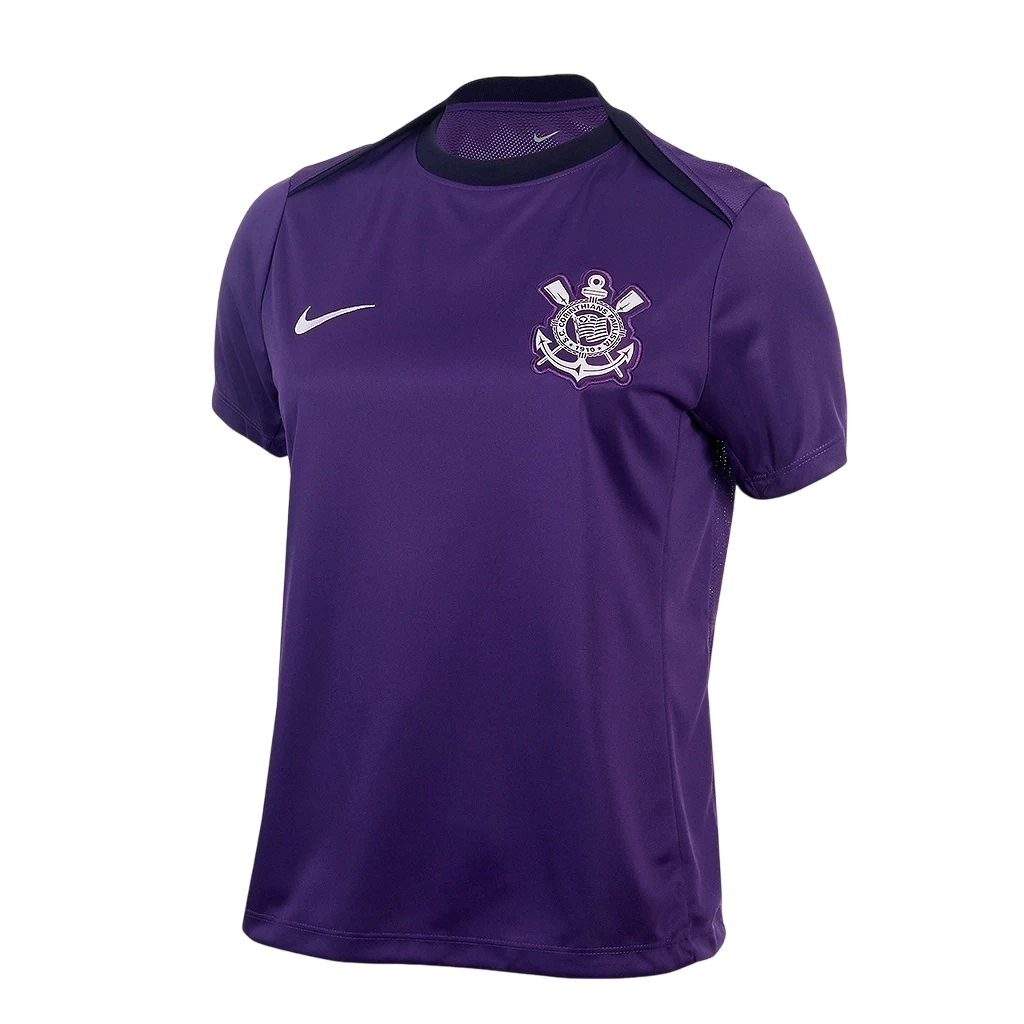 Camisa Timão 25/26 Treino - Torcedor Nike Feminina - Roxa