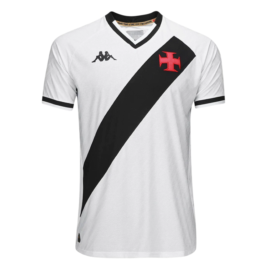 Camisa Vasco II 25/26 - Torcedor Kappa Masculina - Branca e Preta