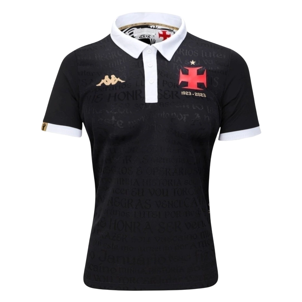 Camisa Vasco III 23/24 - Torcedor Kappa Feminina - Preta