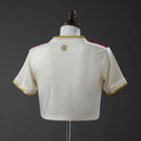 Cropped Flamengo Away 26/27 - Torcedor Adidas Feminina - Branco e amarelo