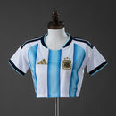 Cropped Argentina Home 26/27 - Torcedor Adidas Feminina - Branco e azul