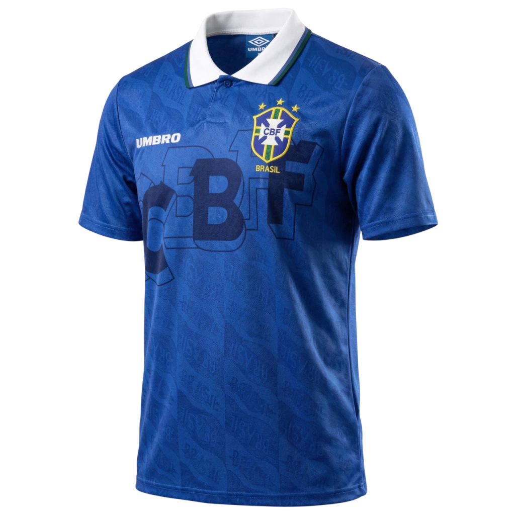 Camisa Seleção Brasileira Away 1994 - Umbro Retrô Masculina - Azul
