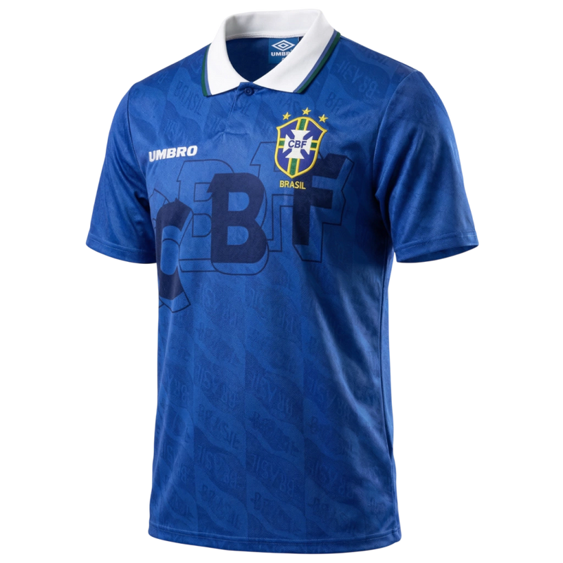 Camisa Seleção Brasileira Away 1994 - Umbro Retrô Masculina - Azul