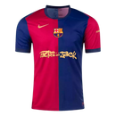 Camisa Barcelona I 24/25 - Edição "Travis Scott" - Torcedor Nike Masculina - Azul e vermelha