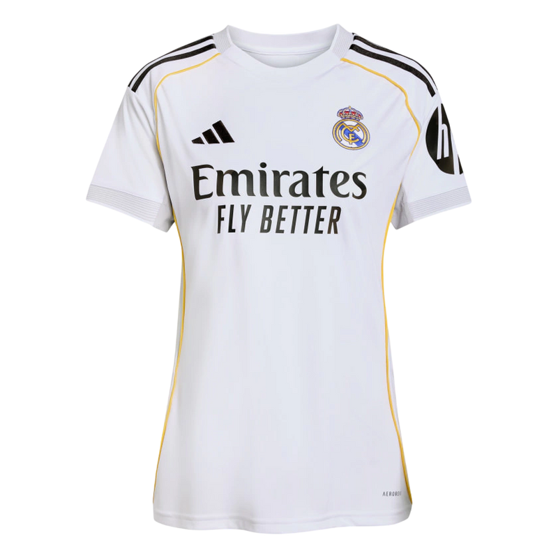 Camisa Real Madrid I 25/26 - Torcedor Adidas Feminina - Branca