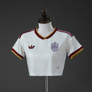 Cropped Espanha Home 26/27 - Torcedor Adidas Feminina - Branco e bordô