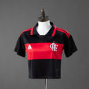 Cropped Flamengo Home 26/27 - Torcedor Adidas Feminina - Preto e vermelho