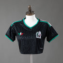 Cropped México Away 26/27 - Torcedor Adidas Feminina - Preto e verde