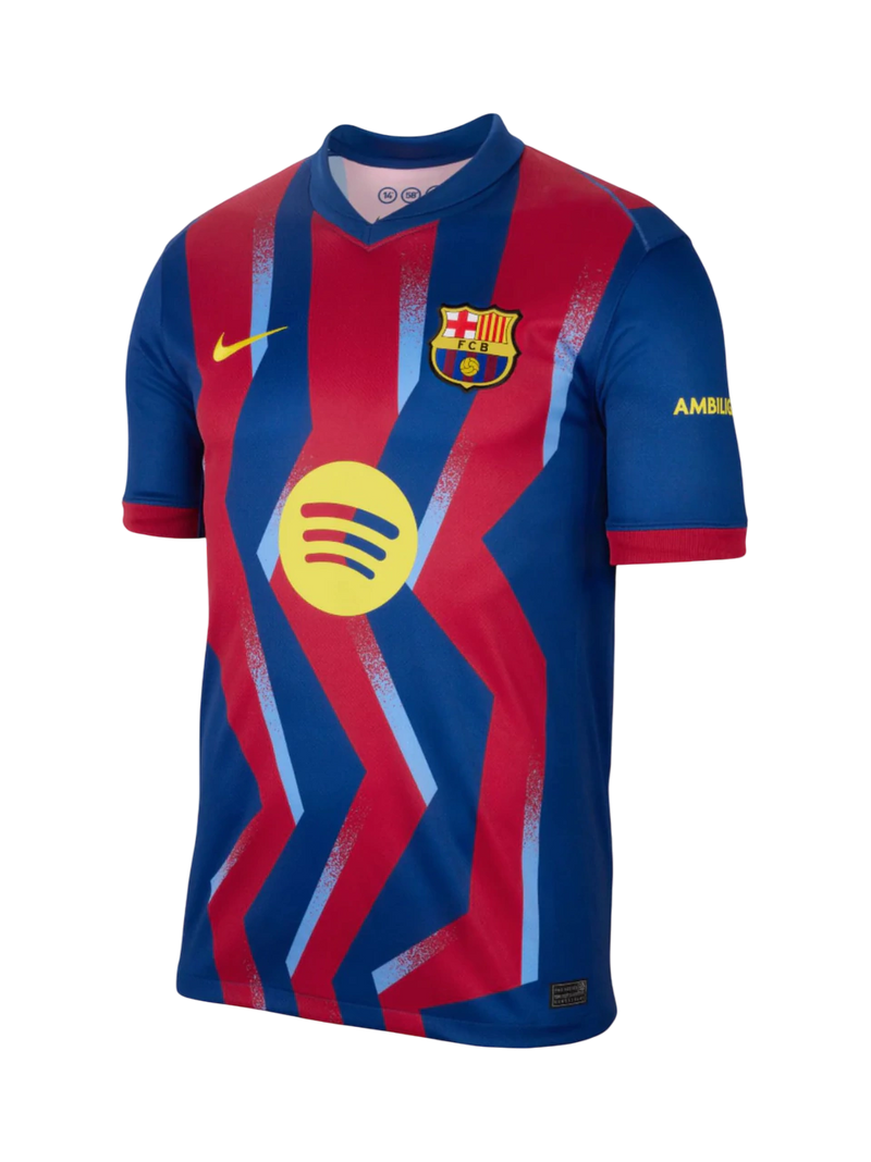 Camisa Barcelona IV 25/26 - Torcedor Nike Masculina - Azul e Grená