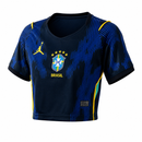 Cropped Seleção Brasileira Away 26/27 - Torcedor Nike Feminina - Azul e preta