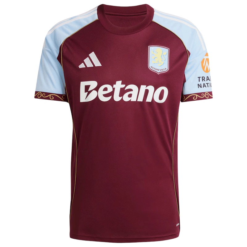 Camisa Aston Villa I 25/26 - Torcedor Adidas Masculina - Bordô