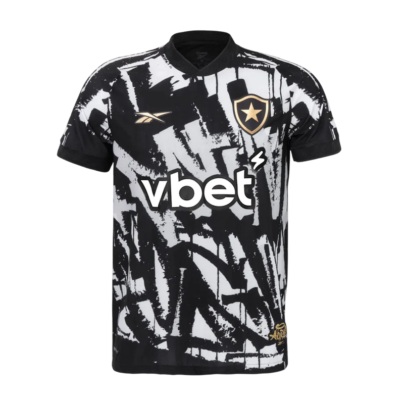 Camisa Botafogo IV 25/26 - Torcedor Reebok Masculina - Preta e Branca
