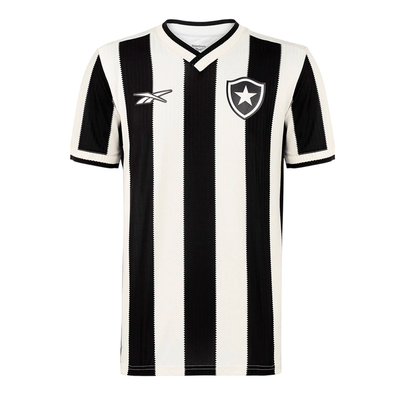 Camisa Botafogo I 24/25 - Torcedor Reebok Masculino - Preta e Branca