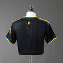 Cropped Manchester United Away 26/27 - Torcedor Adidas Feminina - Preto e amarelo