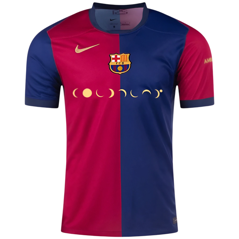 Camisa Barcelona I 24/25 X Coldplay - Torcedor Nike Masculina - Azul e Vermelha