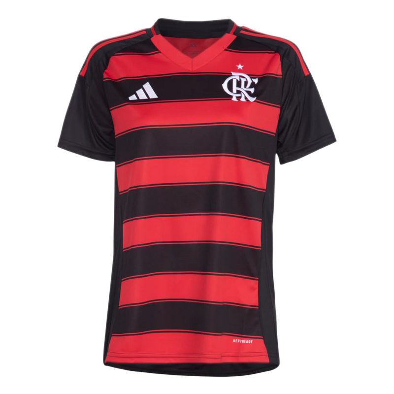 Camisa Flamengo I 25/26 - Torcedor Adidas Feminina - Rubro-negra