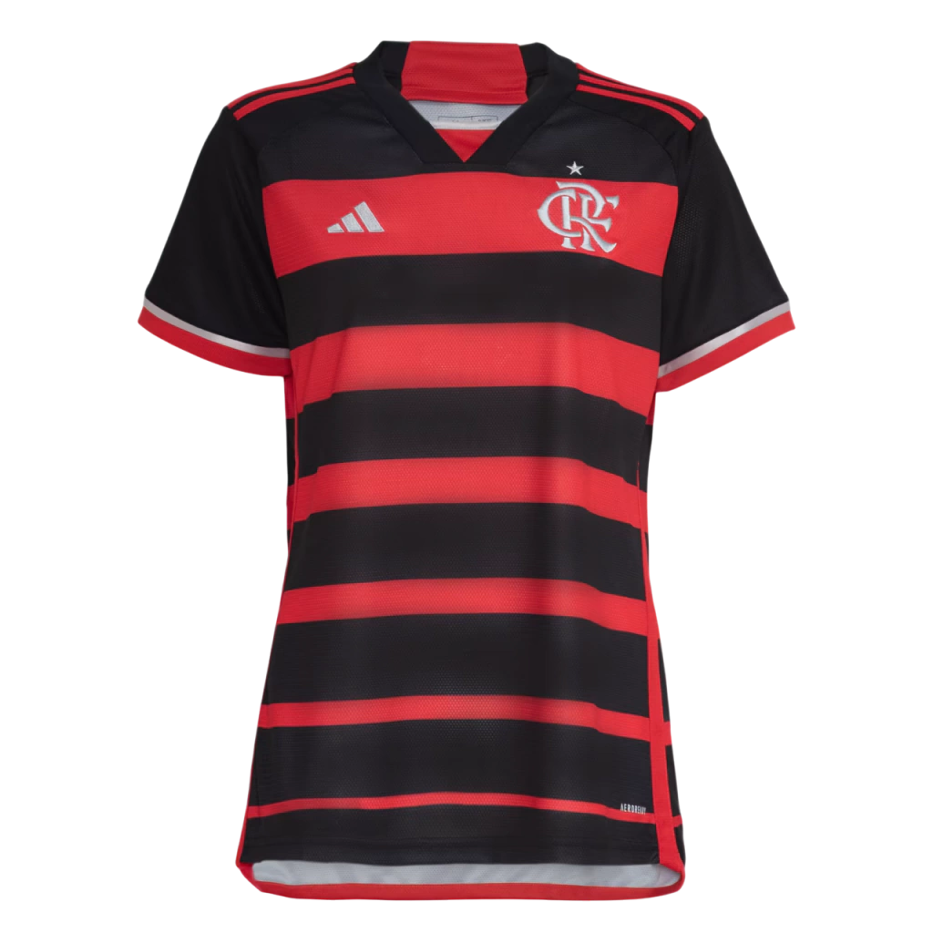 Camisa Flamengo I 24/25 - Torcedor Adidas Feminina - Rubro-negra
