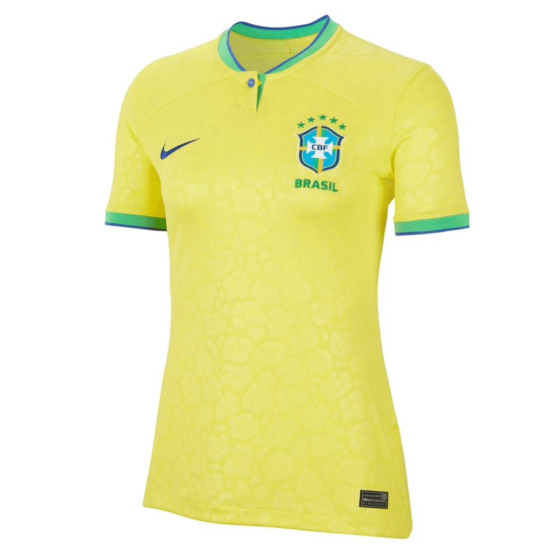 Camisa Seleção Brasileira Home 2022 - Torcedor Nike Feminina - Verde e Amarela