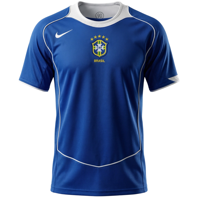 Camisa Seleção Brasileira Away 2004 - Nike Retrô Masculina - Azul
