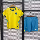 Kit Seleção Brasileira Home 26/27 Copa do Mundo - Torcedor Nike Infantil - Verde e Amarelo