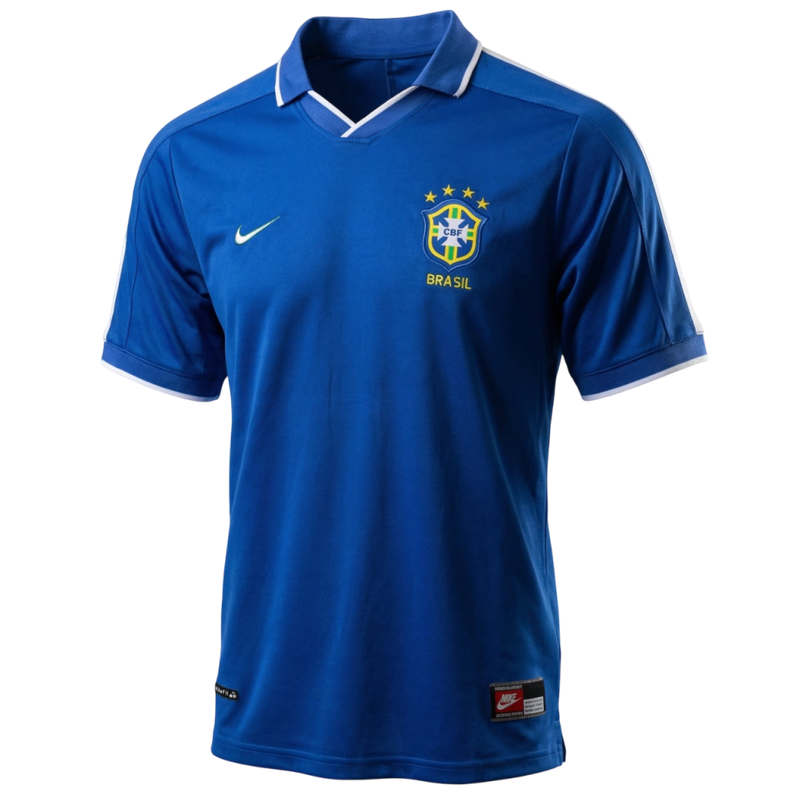 Camisa Seleção Brasileira Away 1997 - Nike Retrô Masculina - Azul
