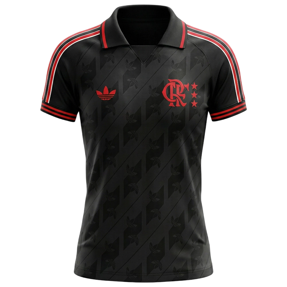 Camisa Flamengo LFSTLR 25/26 - Torcedor Adidas Feminina - Preta