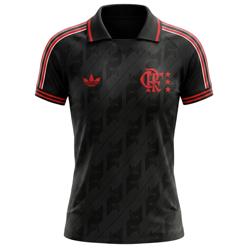 Camisa Flamengo LFSTLR 25/26 - Torcedor Adidas Feminina - Preta