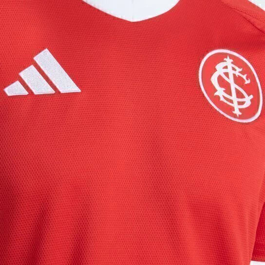 Camisa Internacional I 25/26 - Torcedor Adidas Masculina - Vermelha com detalhes em branco