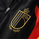 Jaqueta Corta-Vento Seleção Bélgica 26/27 - Masculina Adidas - Preta com detalhes em vermelho e amarelo Com Patrocínio