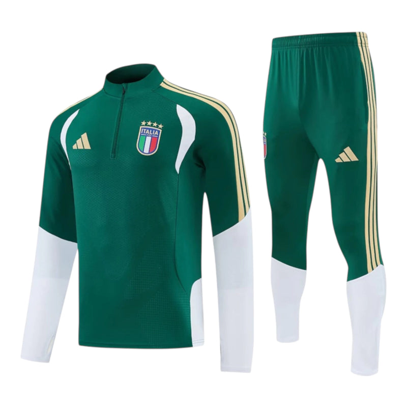 Conjunto Seleção Itália Treino 26/27 - Masculino Adidas - Verde e branco