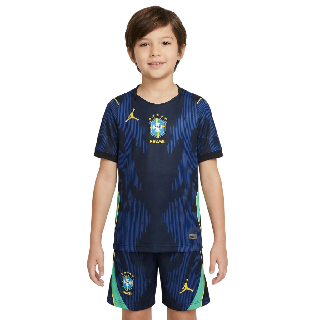 Kit Seleção Brasileira Away 26/27 Copa do Mundo - Torcedor Nike Infantil - Azul