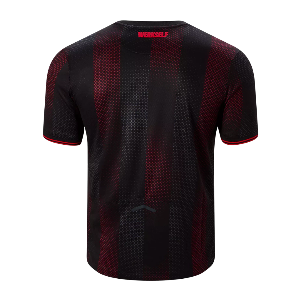 Camisa Bayer Leverkusen I 25/26 - Torcedor New Balance Masculina - Preta e Vermelha