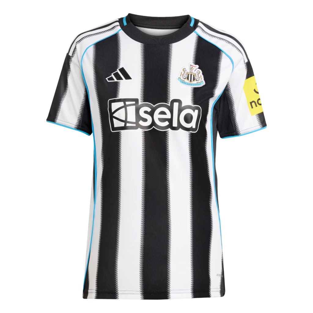 Camisa Newcastle I 25/26 - Torcedor Adidas Feminina - Branca e Preta