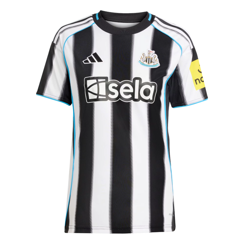 Camisa Newcastle I 25/26 - Torcedor Adidas Feminina - Branca e Preta