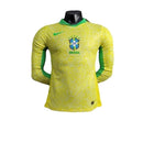 Camisa Seleção Brasileira Home 24/25 Manga Longa - Jogador Nike Masculina - Verde e Amarela