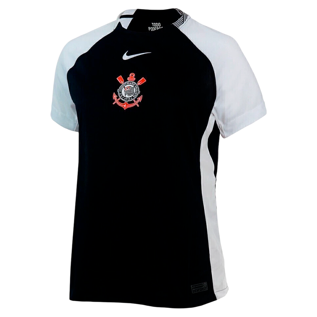 Camisa Timão II 25/26 - Torcedor Nike Feminina - Preta