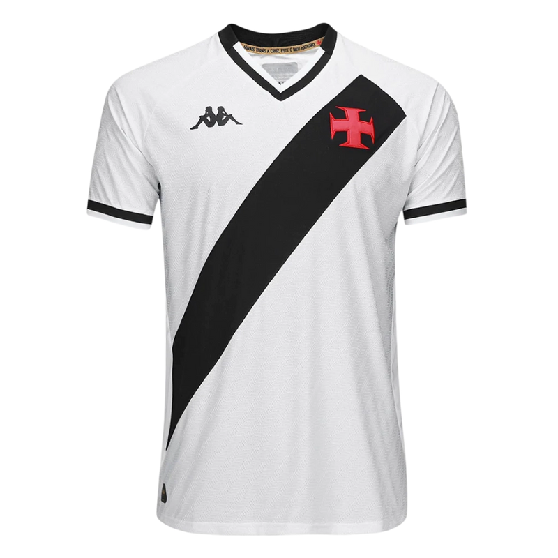 Camisa Vasco II 25/26 - Torcedor Kappa Masculina - Branca e Preta