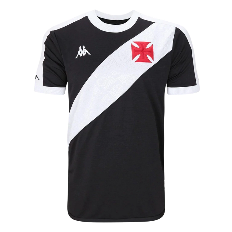 Camisa Vasco I 24/25 - Torcedor Kappa Masculina - Preta e Branca