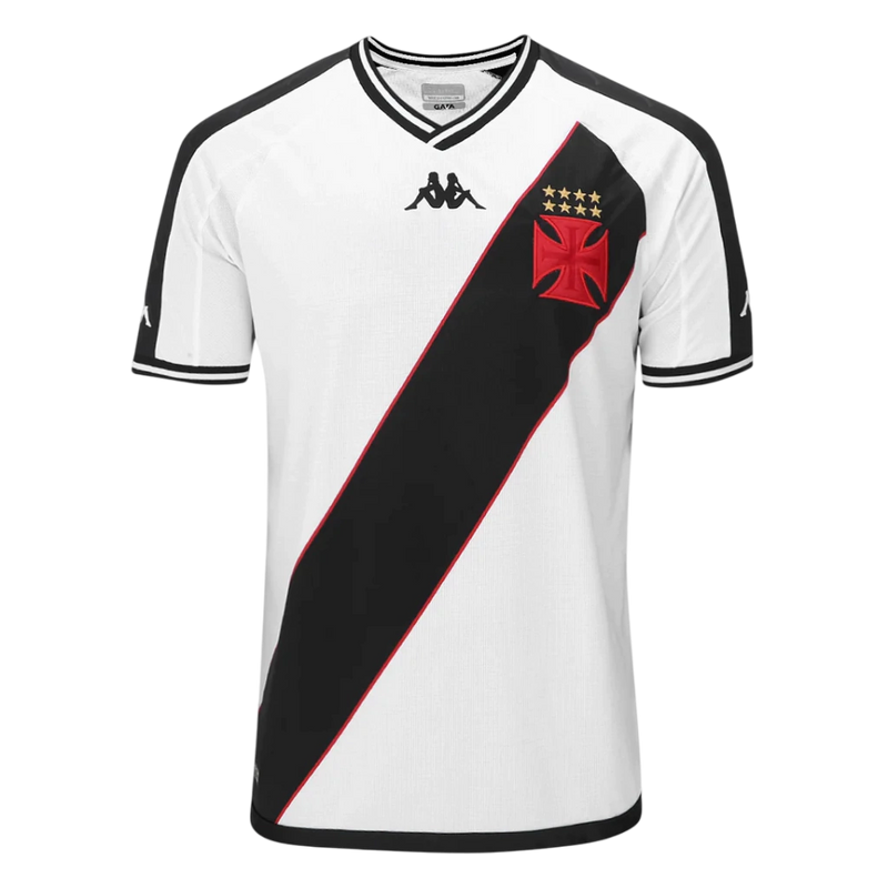 Camisa Vasco II 24/25 - Torcedor Kappa Masculina - Branca e Preta