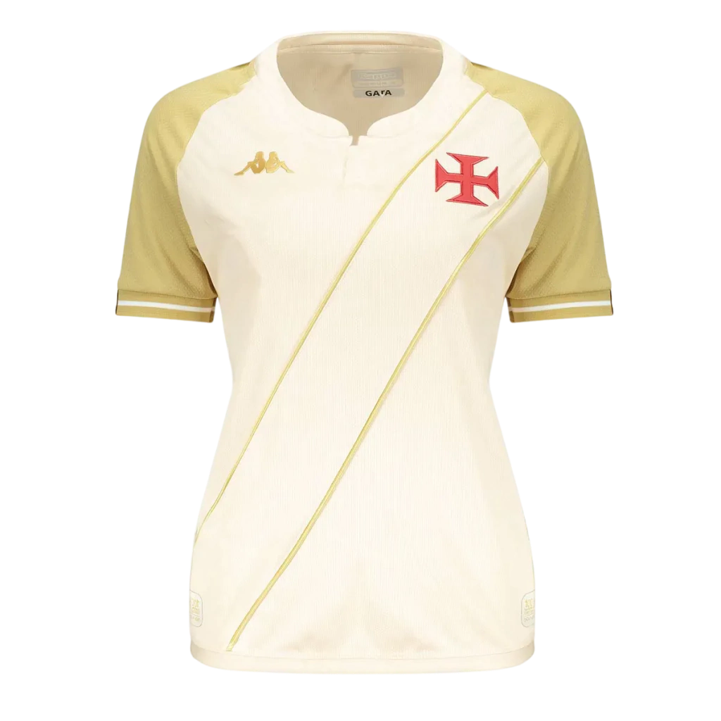Camisa Vasco III 24/25 - Torcedor Kappa Feminina - Bege