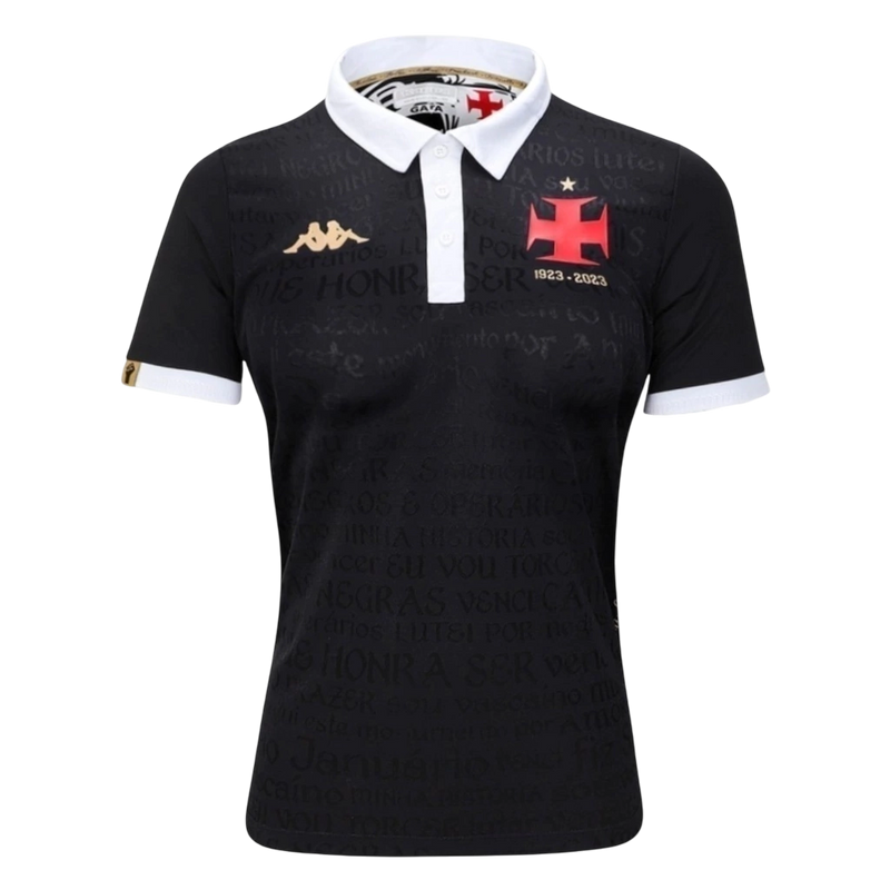 Camisa Vasco III 23/24 - Torcedor Kappa Feminina - Preta